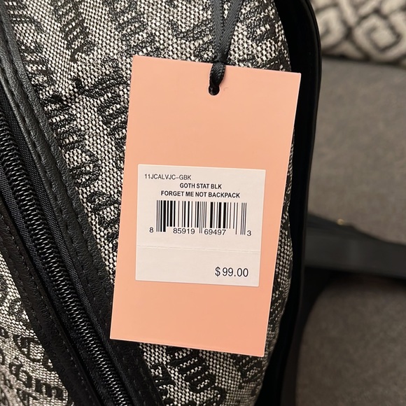 Juicy Couture Goth Black Heart Backpack Purse - Picture 5 of 11